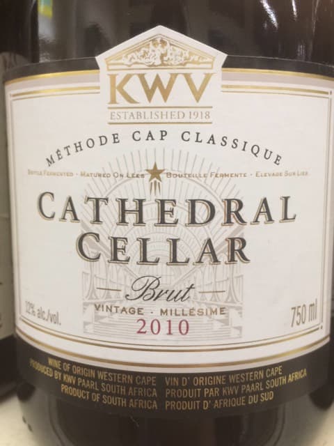 Cathedral Cellar Méthode Cap Classique Brut