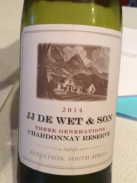 JJ de Wet & Son Three Generations Chardonnay Reserve
