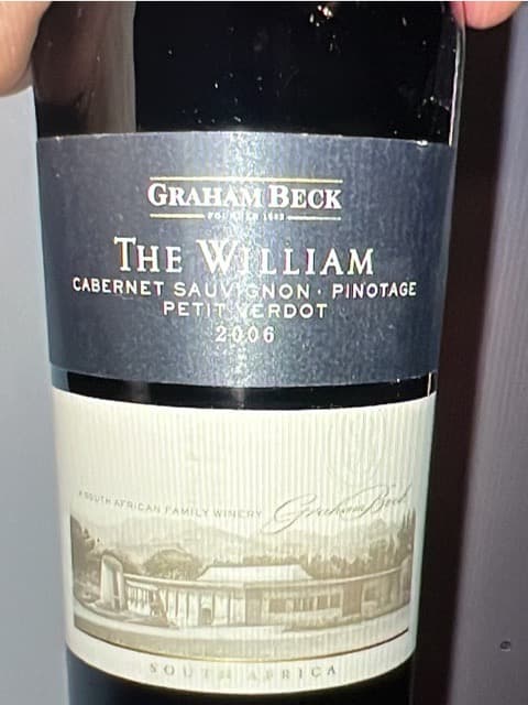 The William Cabernet Sauvignon - Pinotage - Shiraz