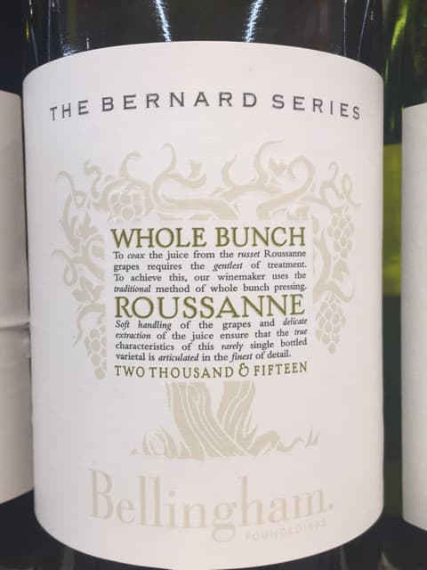 The Bernard Series Whole Bunch Marsanne