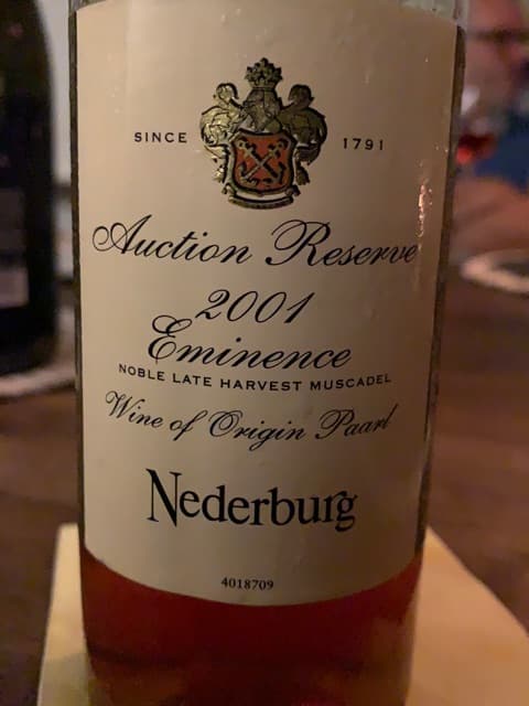 Auction Reserve Eminence Muscadel Noble Late Harvest