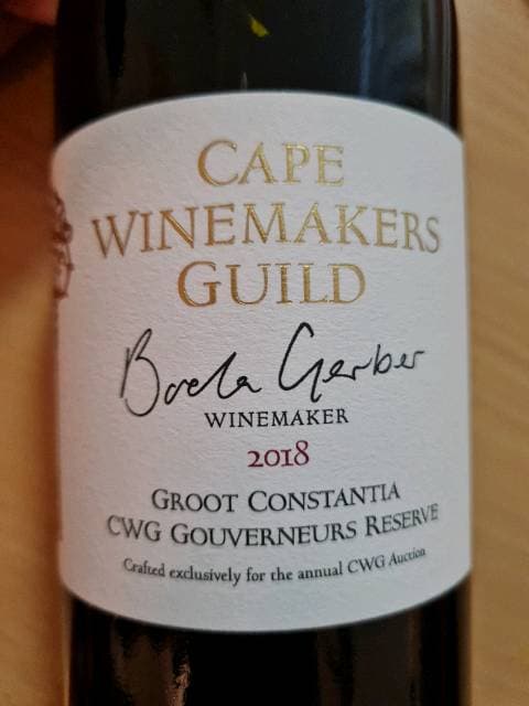 Cape Winemakers Guild Gouverneurs Auction Reserve