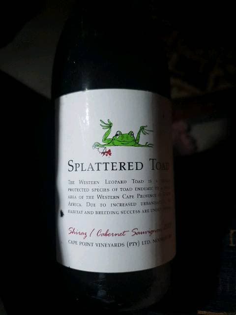 Splattered Toad Shiraz - Cabernet Sauvignon