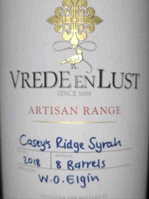 Artisan Range Casey’s Ridge Syrah