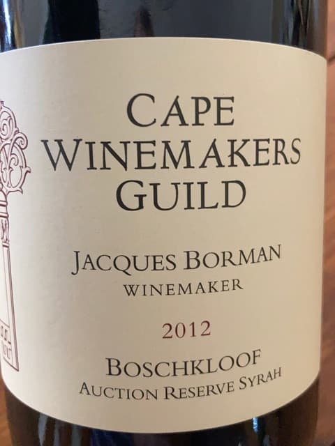 Cape Winemakers Guild Auction Reserve Syrah