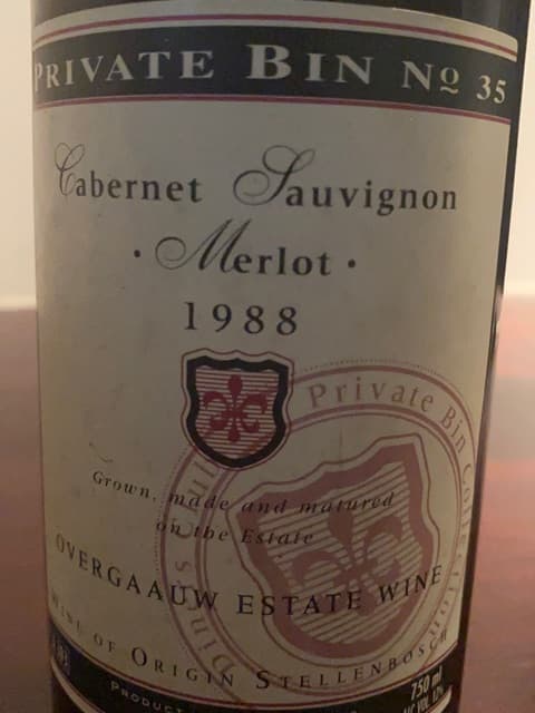 Private Bin No 35 Cabernet Sauvignon - Merlot